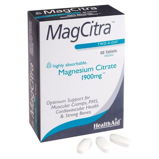 HEALTH AID MagCitra - Μαγνήσιο Κιτρικό 1900mg (60 ΤΑΜΠΛΕΤΕΣ)