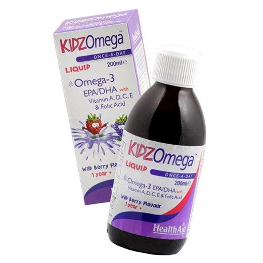 HEALTH AID KIDZ Omega with Vitamins - Liquid - Ωμέγα3 με βιταμίνες για παιδιά σιρόπι (200ml)