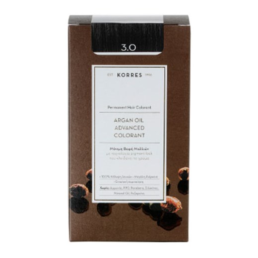 KORRES ARGAN OIL 3.0 ΚΑΣΤΑΝΟ ΣΚΟΥΡΟ ΦΥΣΙΚΟ ADVANCED COLORANT