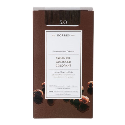 KORRES ARGAN OIL 5.0 ΚΑΣΤΑΝΟ ΑΝΟΙΧΤΟ ΦΥΣΙΚΟ ADVANCED COLORANT
