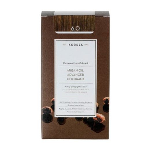 KORRES ARGAN OIL 6.0 ΞΑΝΘΟ ΣΚΟΥΡΟ ΦΥΣΙΚΟ ADVANCED COLORANT