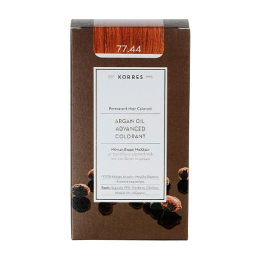 KORRES ARGAN OIL 77.44 ΞΑΝΘΟ ΕΝΤΟΝΟ ΧΑΛΚΙΝΟ ADVANCED COLORANT