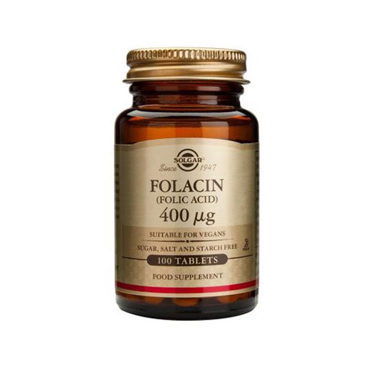 SOLGAR FOLACIN (FOLIC ACID) 400UG 100 TABS