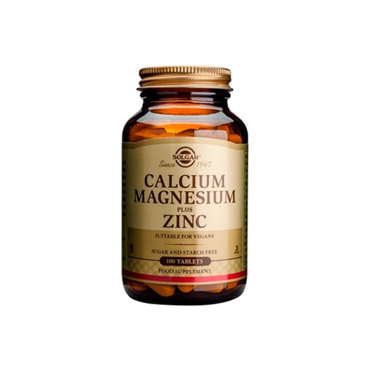 SOLGAR CALCIUM MAGNESIUM PLUS ZINC 100 TABS