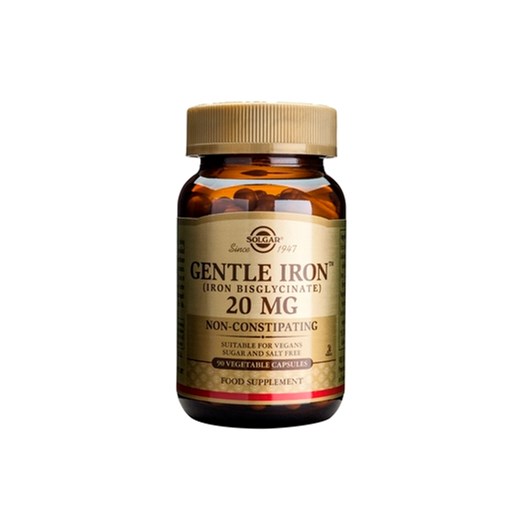 SOLGAR GENTLE IRON 20mg 90 VCAPS
