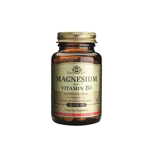 SOLGAR MAGNESIUM + B6 100 TABS
