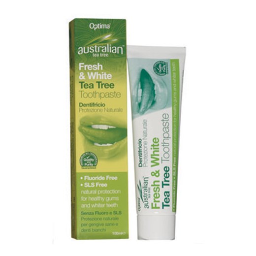 OPTIMA AUSTRALIAN FRESH & WHITE ORGANIC TEA TREE TOOTHPASTE 100ML