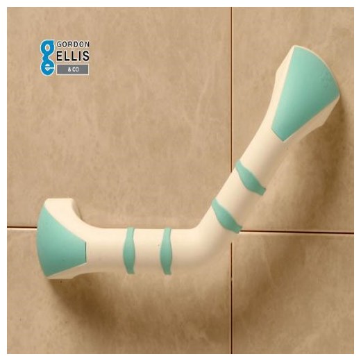 ΜΠΑΡΑ ΜΠΑΝΙΟΥ GRAB-BAR ΓΩΝΙΑ 33cm ΠΡΑΣΙΝΟ-ΛΕΥΚΟ PRIMA JOHNS