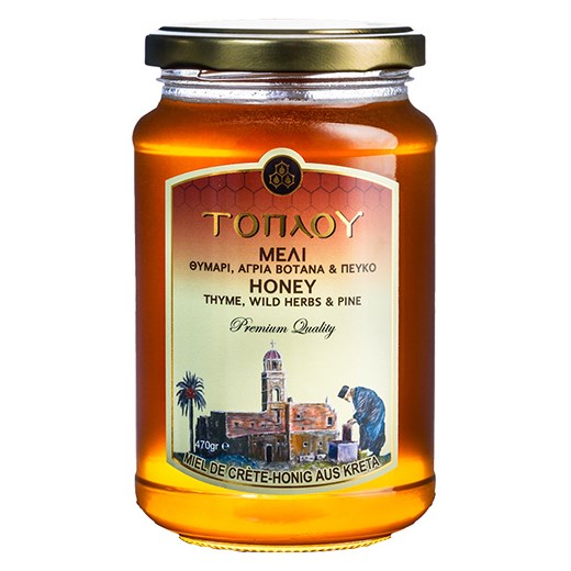 Θυμάρι, Αγρια Βότανα & Πεύκο Μέλι Τοπλού 470gr