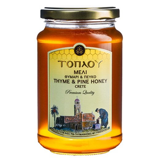 Μέλι Θυμάρι & Πεύκο Τοπλού Π.Ο.Π. 470gr